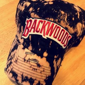 Bleached Black Backwoods Strapback Hat